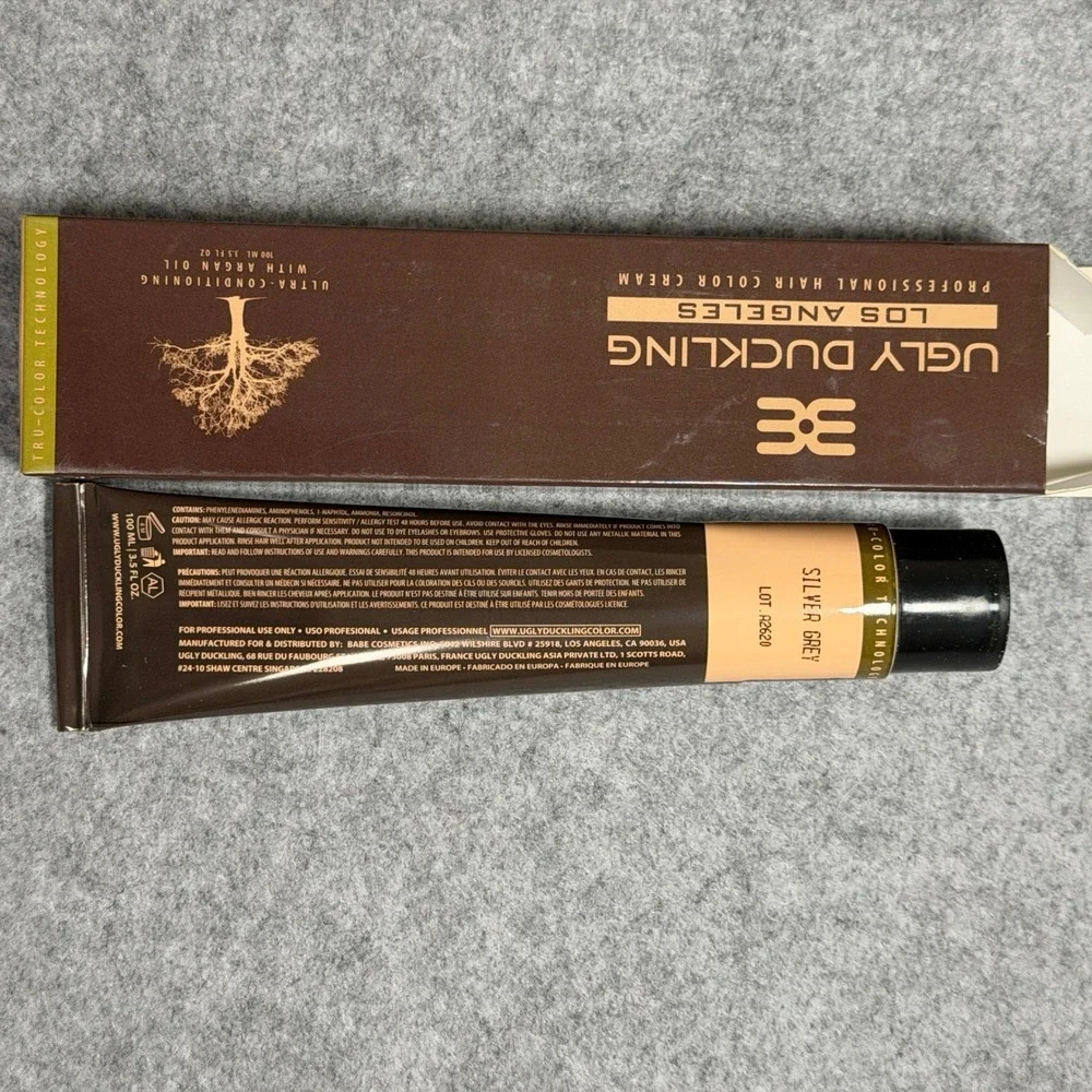 Ugly Duckling LosAngelesProfessional Hair Color Cream Silver Grey 3.5oz ArganOil